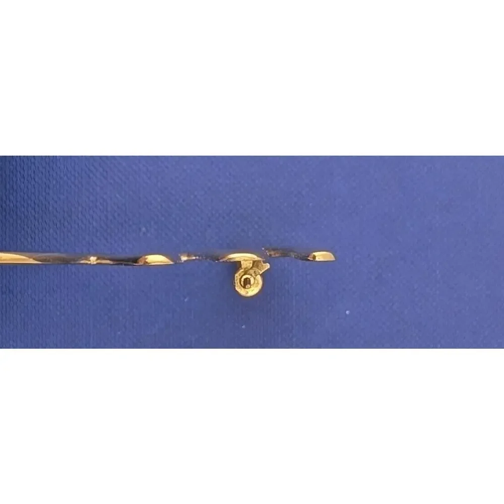 18kt Yellow Gold Zig Zag Squiggle Pin/Brooch - 16.0g